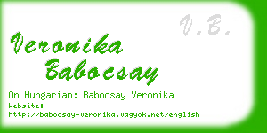 veronika babocsay business card